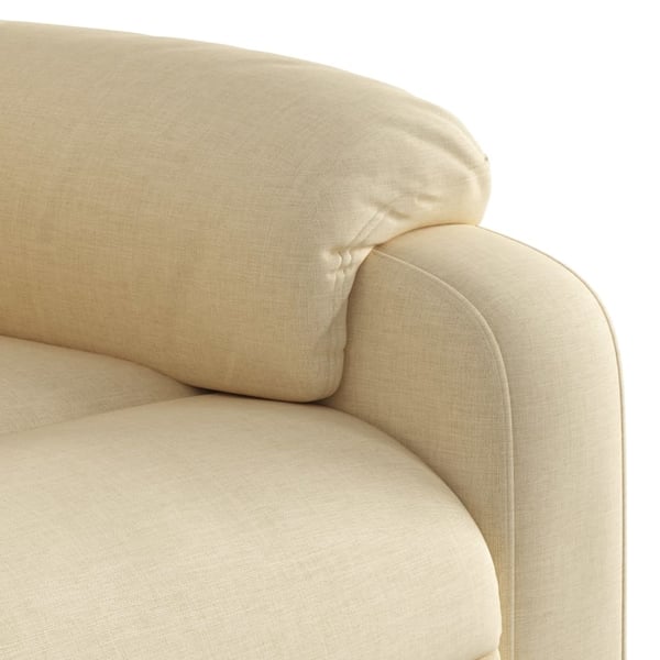 vidaXL Reclinerfåtölj gräddvit tyg