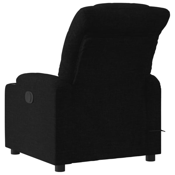 vidaXL Elektrisk massagefåtölj med uppresningshjälp svart tyg