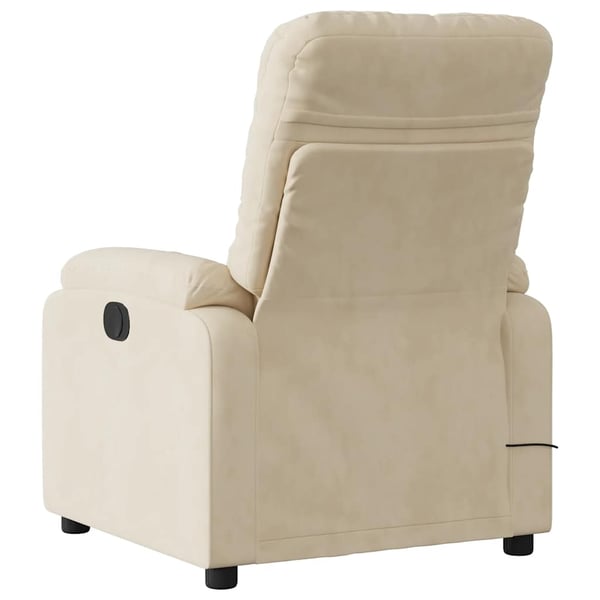 vidaXL massagestol mikrofiberstof cremefarvet