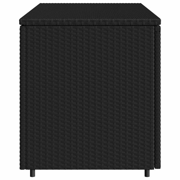 vidaXL opbevaringsskab til haven 110x55x60,5 cm polyrattan sort