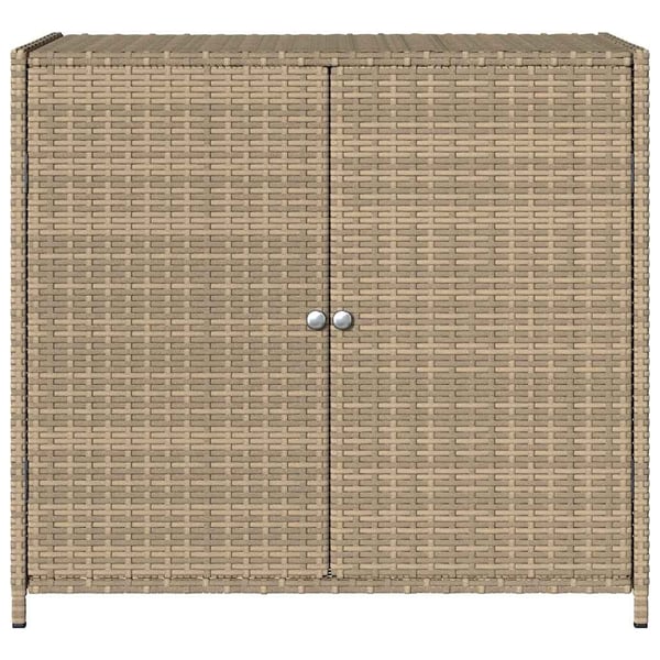 vidaXL Trädgårdsskåp beige 83x45x76 cm konstrotting