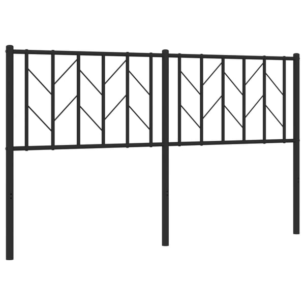 vidaXL Utskiftbar sengegavl i metall svart 150 cm
