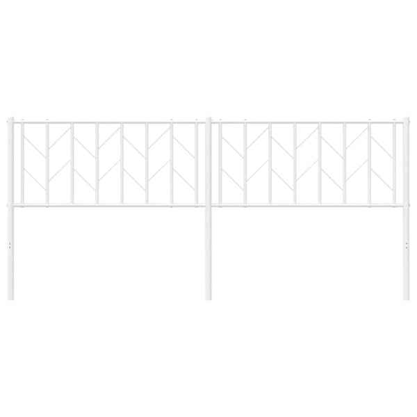 vidaXL Utskiftbar sengegavl i metall hvit 193 cm