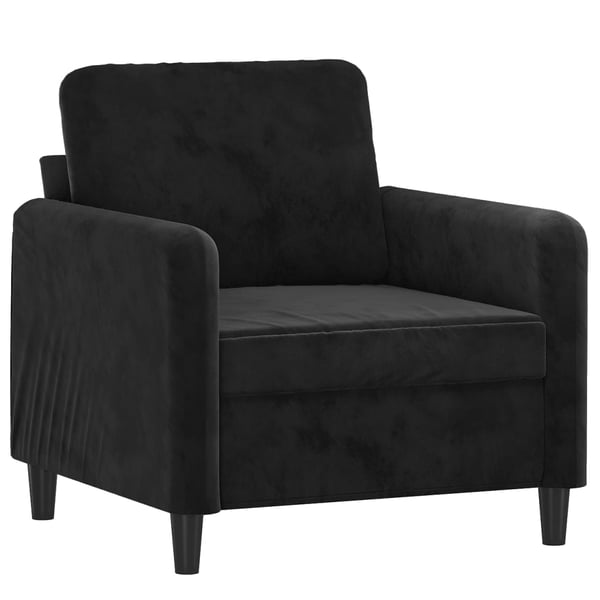 vidaXL lænestol 60 cm velour sort