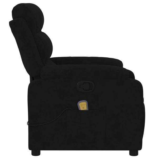 vidaXL Massagefåtölj svart sammet