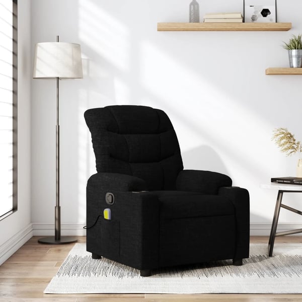 vidaXL massagestol stof sort