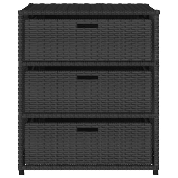 vidaXL Putekasse svart 55x59x69 cm polyrotting