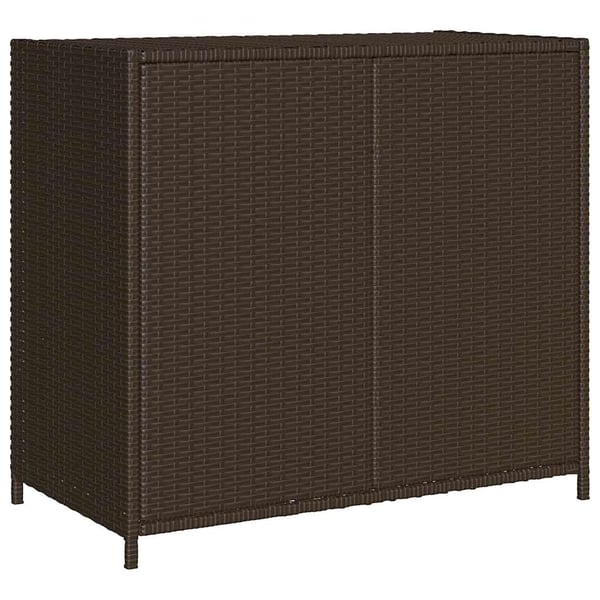 vidaXL opbevaringsskab til haven 83x45x76 cm polyrattan brun