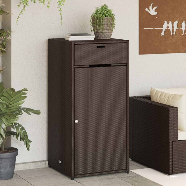 vidaXL Putekasse brun 55x55x111 cm polyrotting
