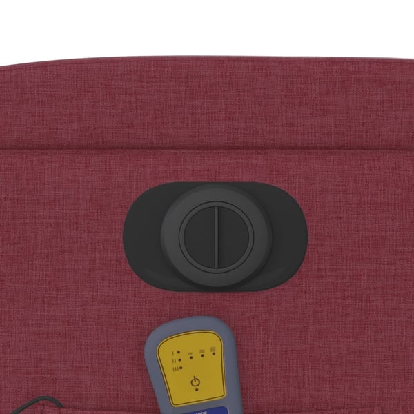 vidaXL Elektrisk massagefåtölj vinröd tyg