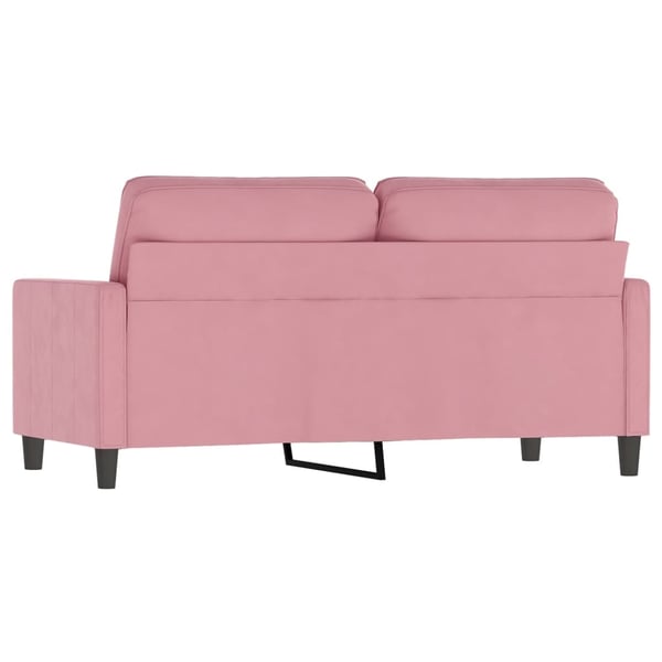 vidaXL 2-personers sofa 140 cm fløjl lyserød