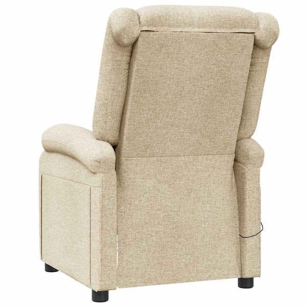 vidaXL massagestol stof cremefarvet