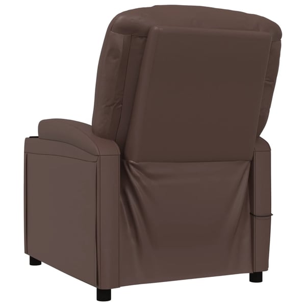vidaXL massagestol kunstlæder brun
