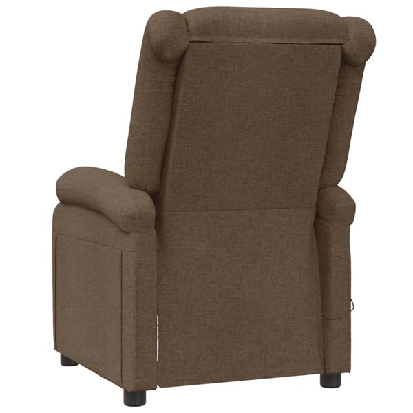 vidaXL Massagefåtölj brun tyg