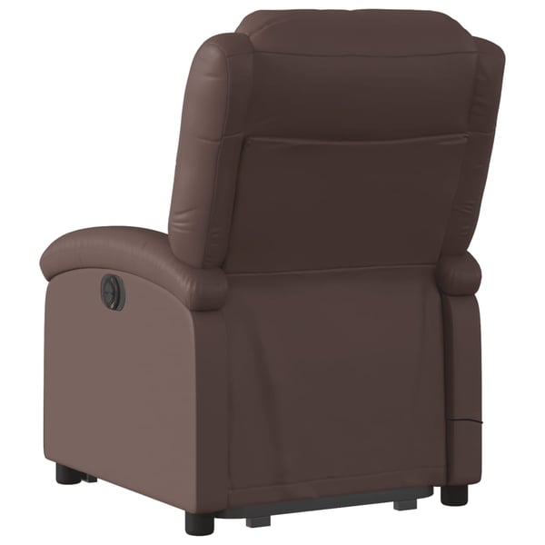 vidaXL løftestol med massagefunktion kunstlæder brun