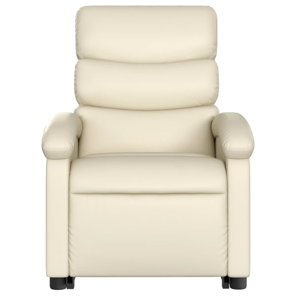 vidaXL massagestol med løftefunktion kunstlæder cremefarvet