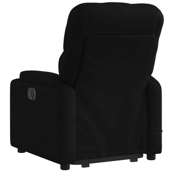 vidaXL Elektrisk massagefåtölj med uppresningshjälp svart tyg