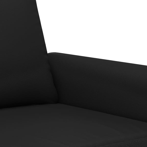 vidaXL sofasæt 2 dele med puder kunstlæder sort