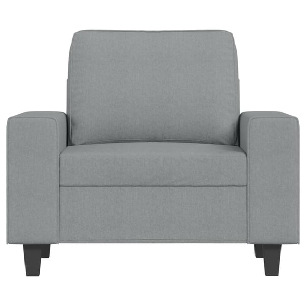 vidaXL sofastol med fodskammel 60 cm stof lysegrå