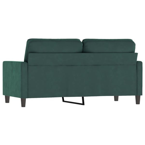 vidaXL Soffa 2-sits mörkgrön 140 cm sammet