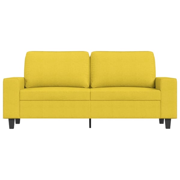 vidaXL 2-sitssoffa ljusggul 140 cm tyg
