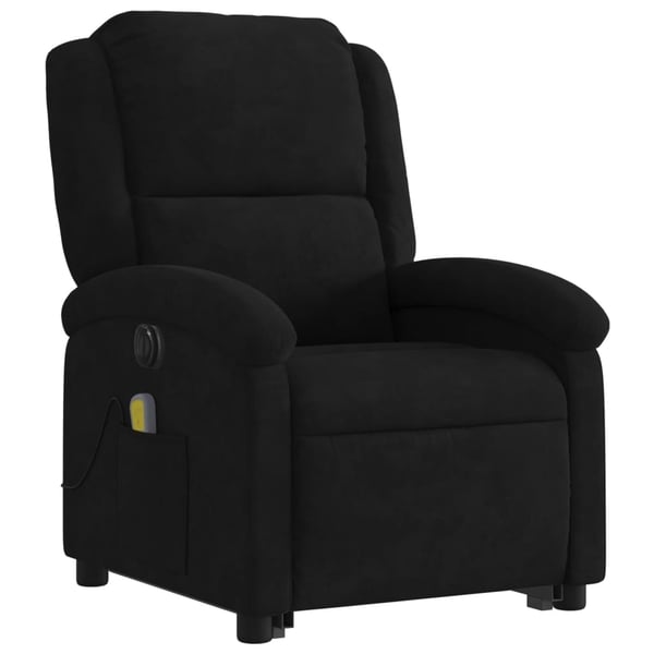 vidaXL massagestol med løftefunktion velour sort