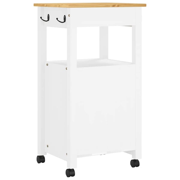 vidaXL Kjøkkenvogn MONZA 48x40x90 cm heltre furu