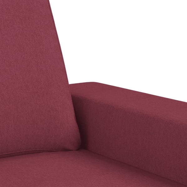 vidaXL 2-sitssoffa vinröd 140 cm tyg