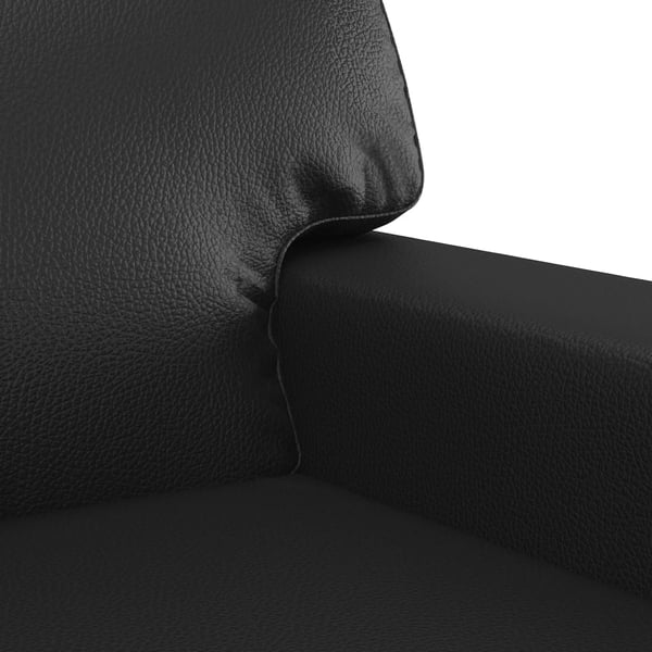 vidaXL sofasæt 3 dele kunstlæder sort