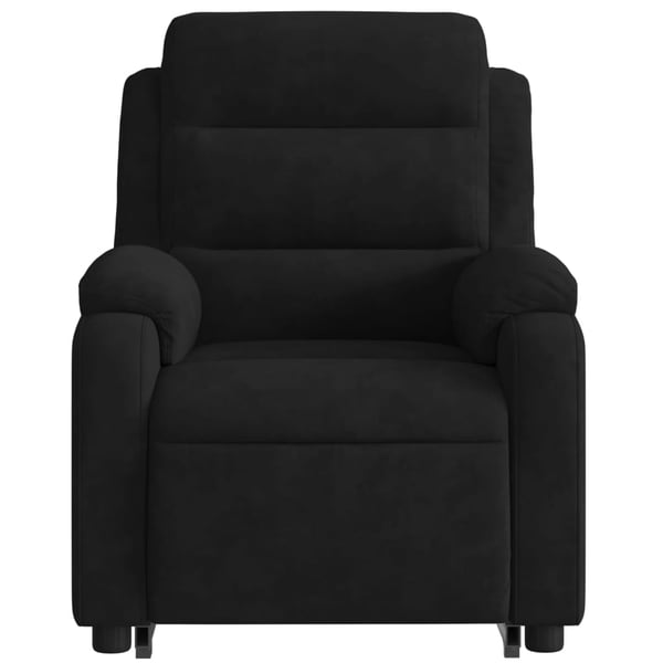 vidaXL Massagefåtölj med uppresningshjälp Svart sammet