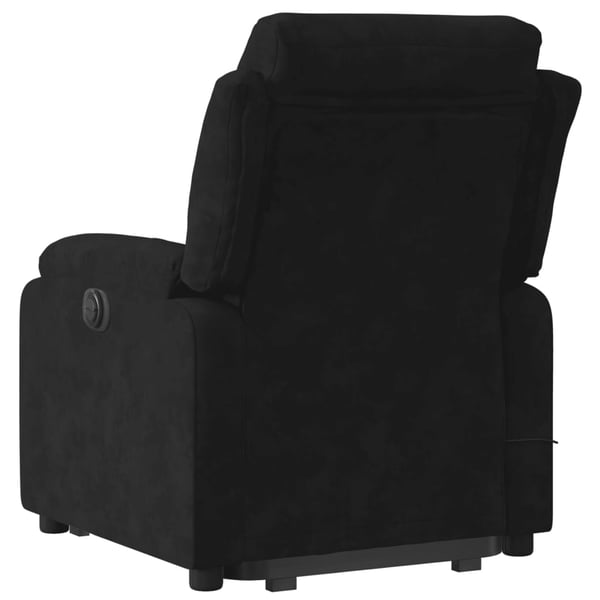 vidaXL Massagefåtölj med uppresningshjälp Svart sammet