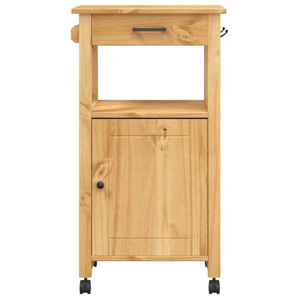 vidaXL Kjøkkenvogn MONZA 48x40x88,5 cm heltre furu