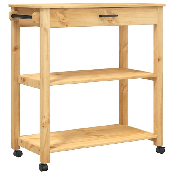 vidaXL Kjøkkenvogn MONZA 84x40x88,5 cm heltre furu