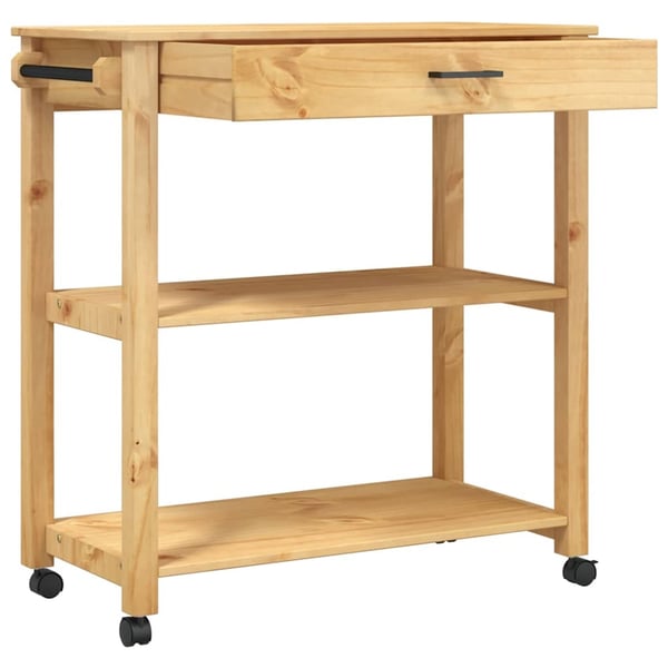 vidaXL Kjøkkenvogn MONZA 84x40x88,5 cm heltre furu
