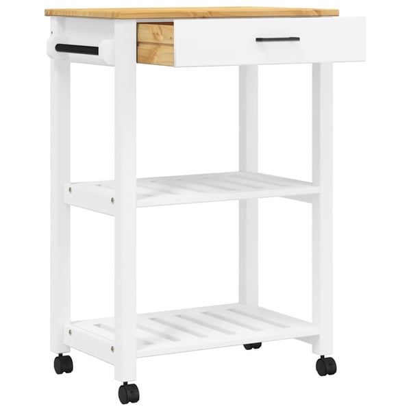 vidaXL Kjøkkenvogn MONZA 60x40x88,5 cm heltre furu