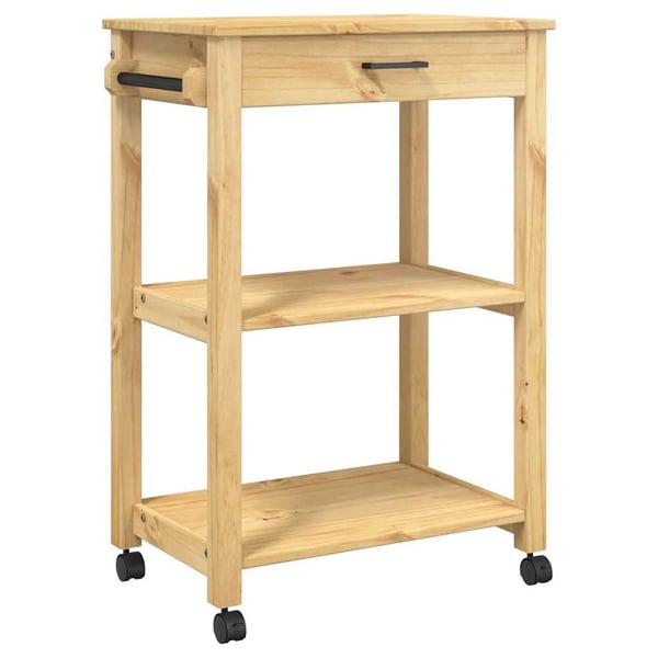 vidaXL Kjøkkenvogn MONZA 60x40x88,5 cm heltre furu