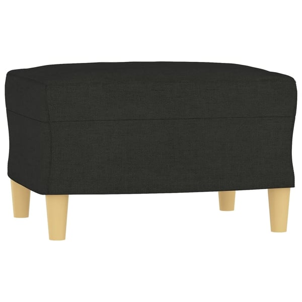 vidaXL sofasæt 3 dele med puder stof sort