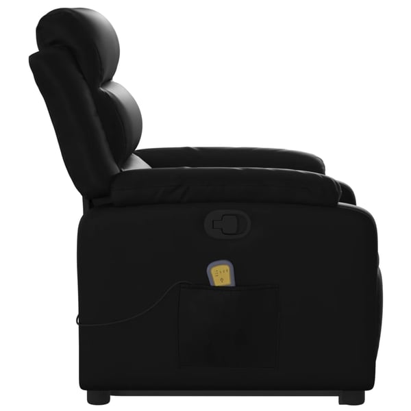 vidaXL løftestol med massagefunktion kunstlæder sort