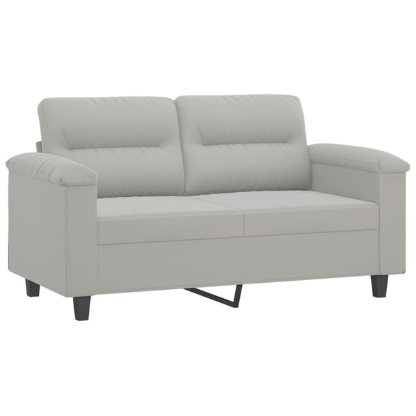 vidaXL sofasæt 3 dele med puder mikrofiberstof lysegrå
