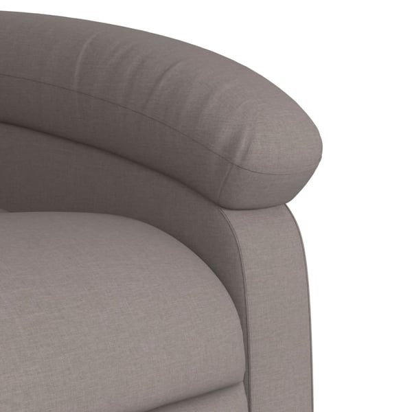 vidaXL Reclinerfåtölj med uppresningshjälp taupe tyg