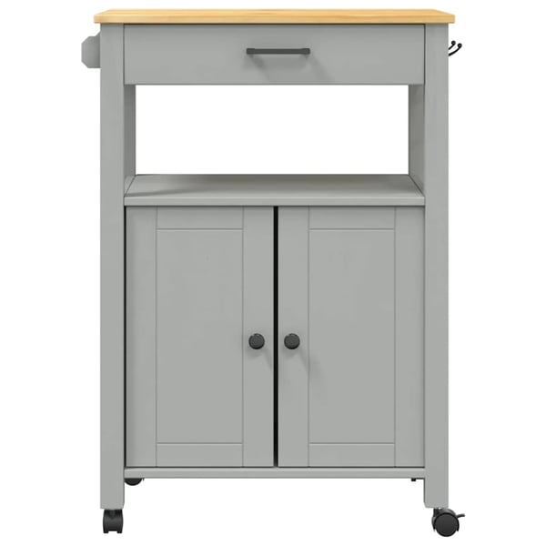 vidaXL Kjøkkenvogn MONZA 60x40x88,5 cm heltre furu
