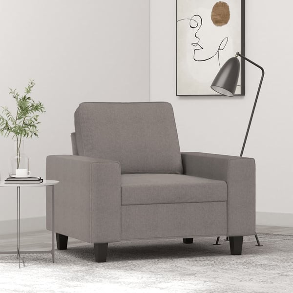 vidaXL lænestol 60 cm stof gråbrun