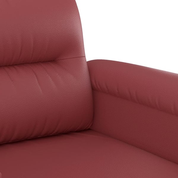 vidaXL 2-personers sofa 120 cm kunstlæder vinrød