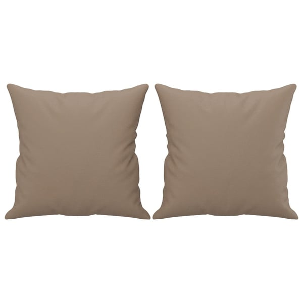vidaXL 2-personers sofa med pyntepuder 140 cm kunstlæder cappuccino