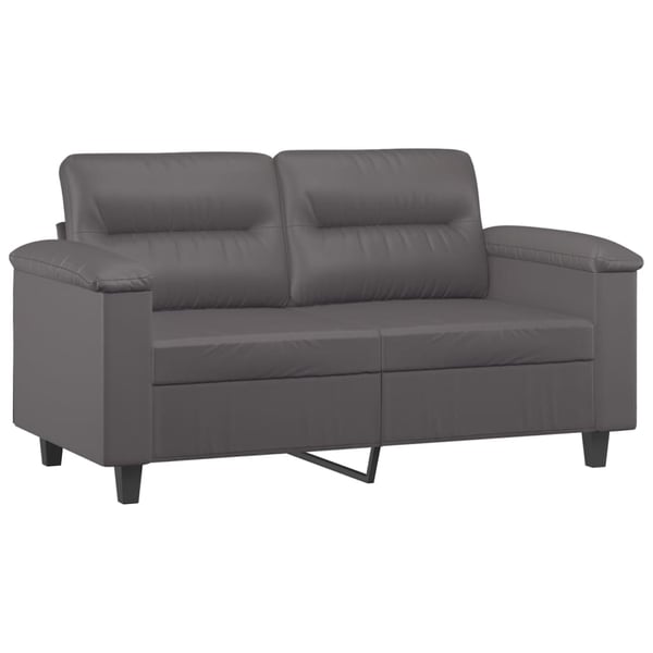 vidaXL sofasæt 3 dele med puder kunstlæder grå