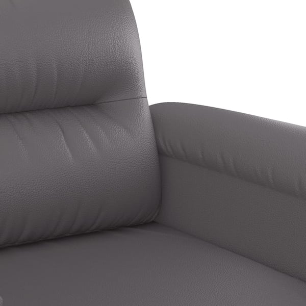 vidaXL sofasæt 3 dele med puder kunstlæder grå