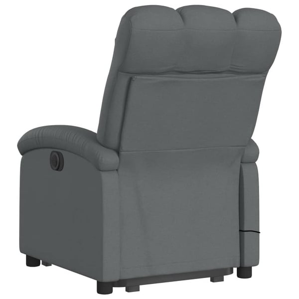 vidaXL elektrisk massagestol med løftefunktion stof mørkegrå