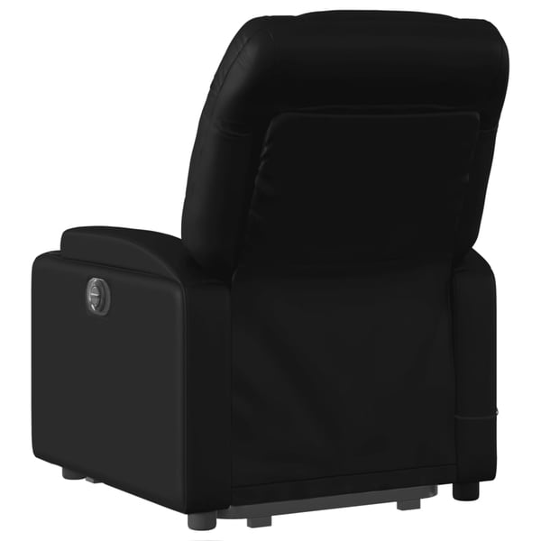 vidaXL Massagefåtölj med uppresningshjälp svart konstläder