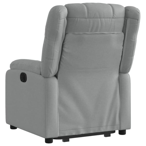 vidaXL Reclinerfåtölj med uppresningshjälp ljusgrå tyg