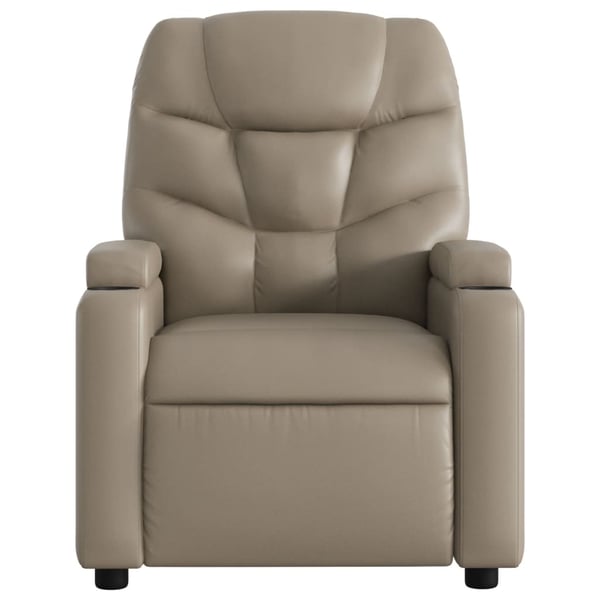 vidaXL Reclinerfåtölj med uppresningshjälp cappuccino konstläder
